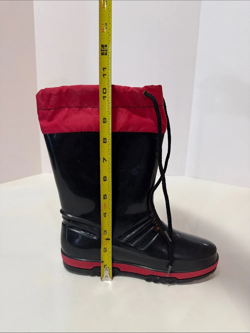 Kids USA Red and Black Rain Boots